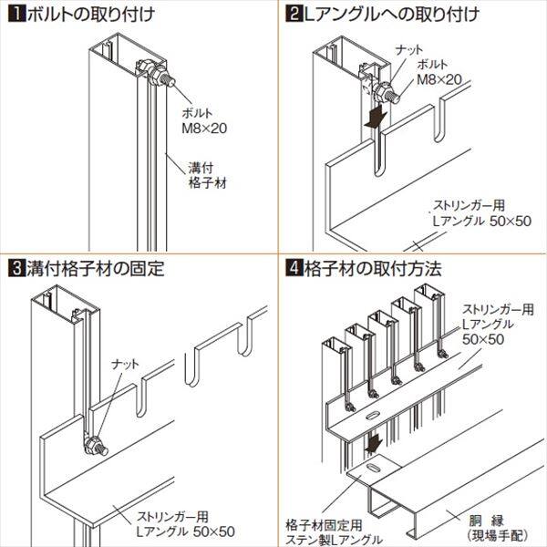 タカショー エバーアートウッド ストリンガー部材 溝付格子材（標準仕様） 50×100 L4000 『ガーデニングDIY部材』 ラッピングカラー