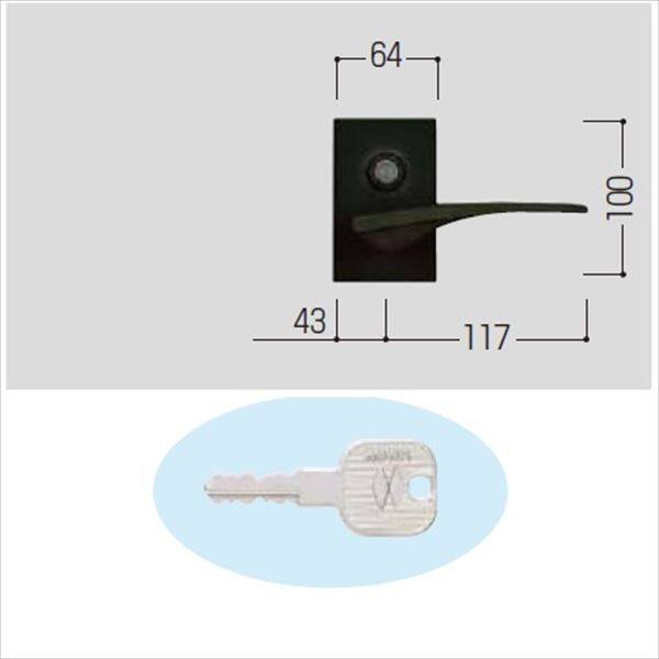YKKAP 錠金具 ラッチ錠2型 片開き用 鍵付き MPE-JR2-S 