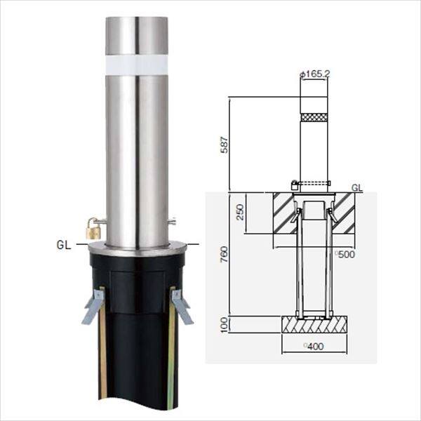 個人宅配送不可 帝金 31N バリカー上下式 バリアフリー ステンレスタイプ 直径165.2mm 