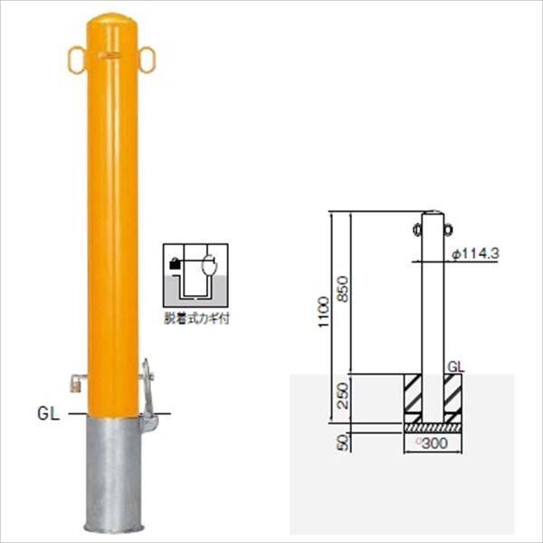 個人宅配送不可 帝金 55-PK バリカーピラー型 スタンダード スチールタイプ 直径114.3mm 脱着式カギ付（納期問合せ） 