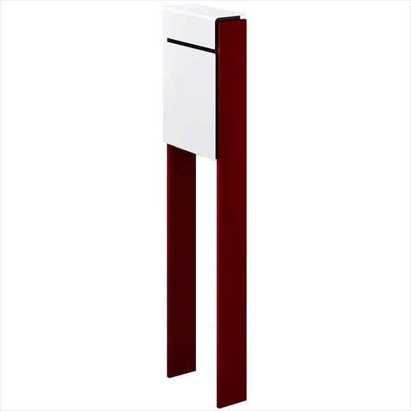 YKK フィッテ （上入れ前だし） DPB-1 『ポスト＋柱セット』 ポスト：ハイホワイト／柱：シックレッド