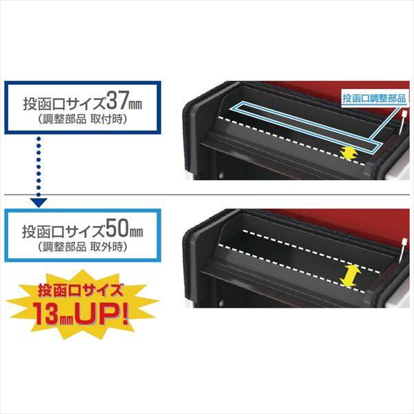 YKK フィッテ (上入れ前だし) DPB-1 『ポスト+柱セット』 ポスト:シックレッド/柱: