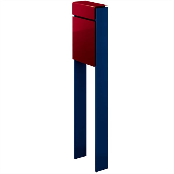 YKK フィッテ （上入れ前だし） DPB-1 『ポスト＋柱セット』 ポスト：シックレッド／柱：プレシャスブルー