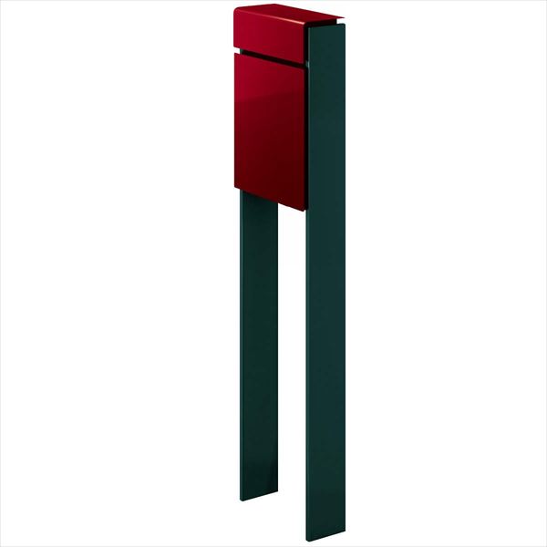 YKK フィッテ （上入れ前だし） DPB-1 『ポスト＋柱セット』 ポスト：シックレッド／柱：ブリティッシュグリーン