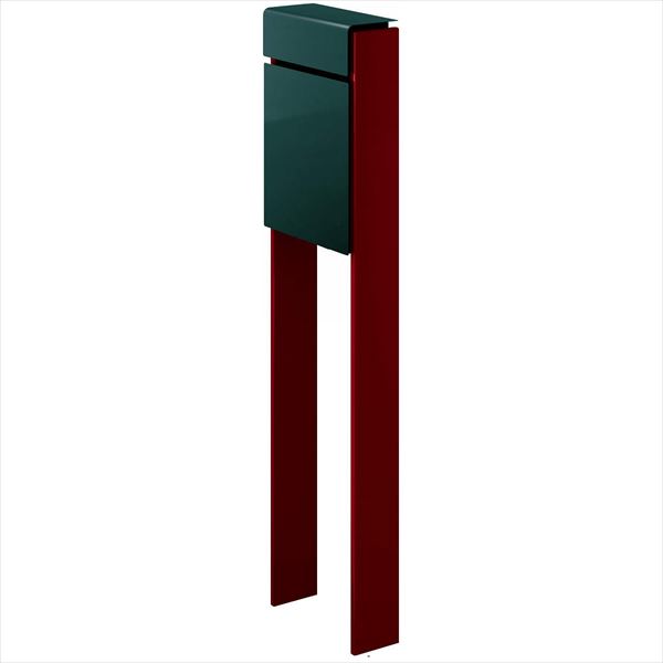 YKK フィッテ （上入れ前だし） DPB-1 『ポスト＋柱セット』 ポスト：ブリティッシュグリーン／柱：シックレッド