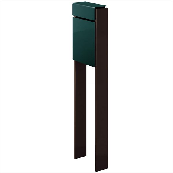 YKK フィッテ （上入れ前だし） DPB-1 『ポスト＋柱セット』 ポスト：ブリティッシュグリーン／柱：ダークブラウン