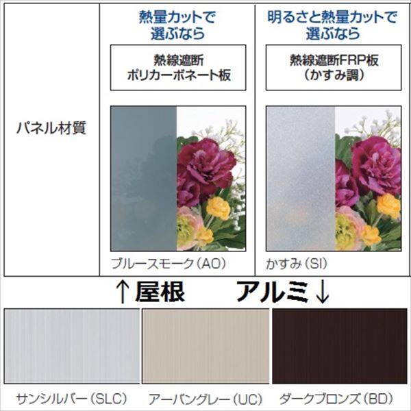 サイクルポート 三協アルミ スカイリードZ ミニタイプ 1934 H27 耐積雪150cm 熱線遮断ポリカ（FRP）屋根 『積雪地域向け 採光タイプ』 『サビに強いアルミ製 家庭用 おしゃれ 自転車置き場 屋根』 