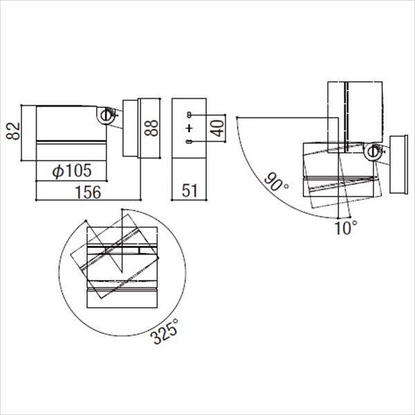 リクシル 12V 美彩 スポットライト SP-G3型 45° LED 照度角45°8 VLH13 AB 『ローボルトライト』 『エクステリア照明 ライト』 オータムブラウン