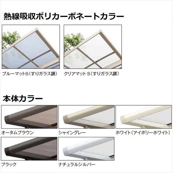 リクシル サイクルポート フーゴR パーク 22・22・22-18型 パネル高さ H：1600 熱線吸収ポリカ板 3連棟  『サビに強いアルミ製 家庭用 自転車置き場 屋根』 