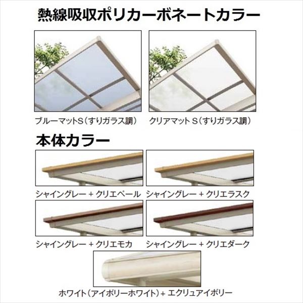 リクシル サイクルポート フーゴAプラス パーク 22-18型 パネル高さ H：1800 熱線吸収ポリカ板  『サビに強いアルミ製 家庭用 おしゃれ 自転車置き場 屋根』 アルミ形材色＋木目色