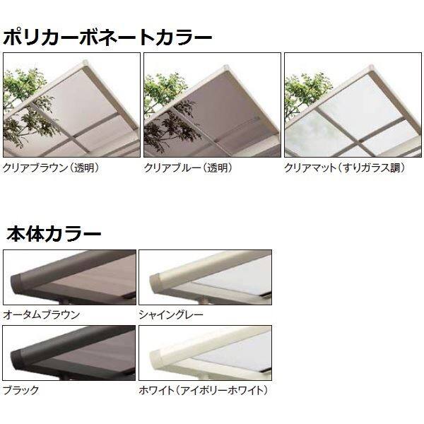 サイクルポート リクシル フーゴAプラス ミニ 基本 18-36型 H28柱（H28） ポリカ板  『サビに強いアルミ製 家庭用 おしゃれ 自転車置き場 屋根』 アルミ形材色