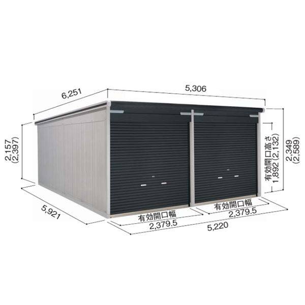 ヨドコウ　ヨドガレージ　VGC-3062 標準高タイプ　一般型　基本棟　お客様組立品 - 4