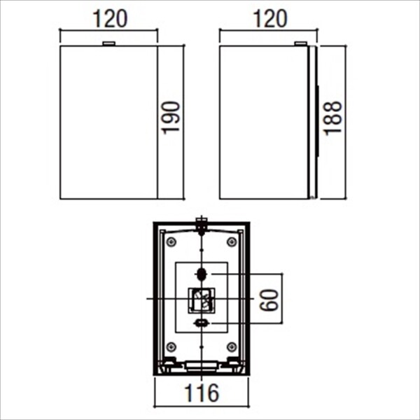 リクシル LML-3型（190mm拡散タイプ） 8 VLE45 HC 『エクステリア照明 LED100V ライト』 乳白