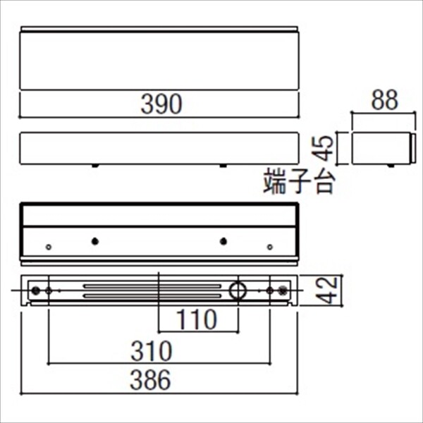 リクシル LML-7型（390mm表札灯） 8 VLE49 PW ナチュラルシルバーF 『エクステリア照明 LED100V ライト』 