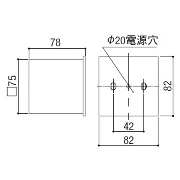 リクシル LPK-18型 8 VLE36 PW ナチュラルシルバーF 『エクステリア照明 LED100V ライト』 