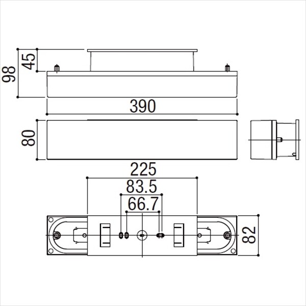 リクシル LML-5型（390mm拡散タイプ） 8 VLE47 『エクステリア照明 LED100V ライト』 