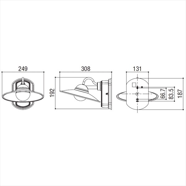 LIXIL ガーデンエクステリア[門まわり] エクステリアライト AC100V ポーチライト：LPK-29型 - 1