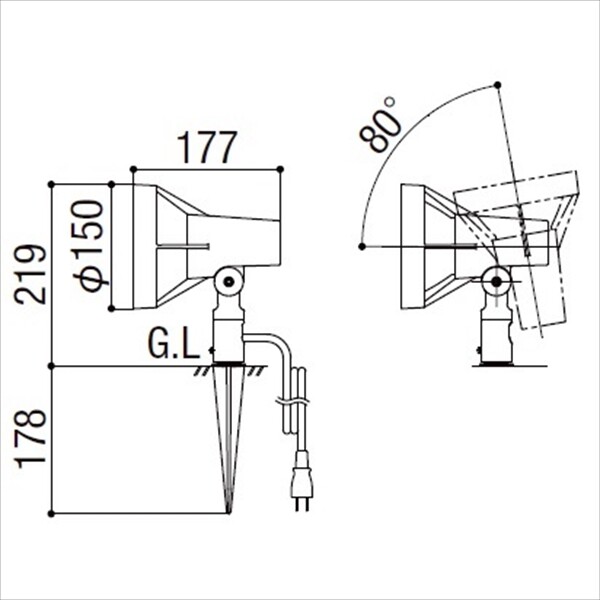 リクシル LGQ-12型 8 VLF11 AB オータムブラウン 『エクステリア照明 LED100V ライト』 