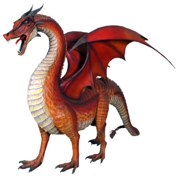 FRP ドラゴン / Standing Dragon fr100043 『恐竜オブジェ 博物館オブジェ 店舗・イベント向け』 