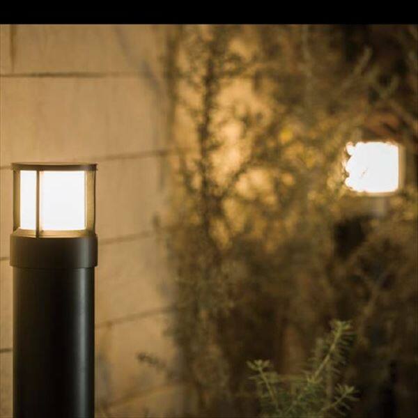 タカショー ポールライト（ローボルト） エクスレッズ ポールライト9型 ガード HBC-D27L #71510700 『エクステリア照明 ライト』 スレートシルバー