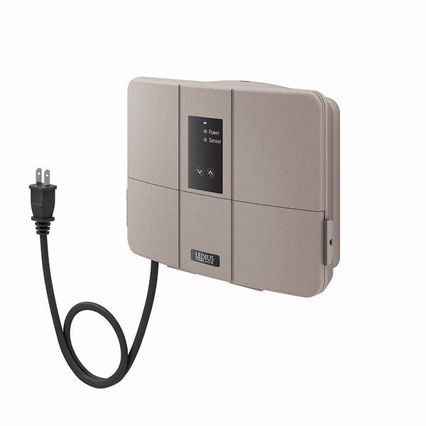 タカショー LEDIUS ローボルトトランス 75W 自動点灯・消灯＋常時点灯回路付 HEA-016G ＃75463200 『ローボルトトランス』  グレイッシュベージュ 24324501 | 激安プライスの外構エクステリア通販【キロ本店】