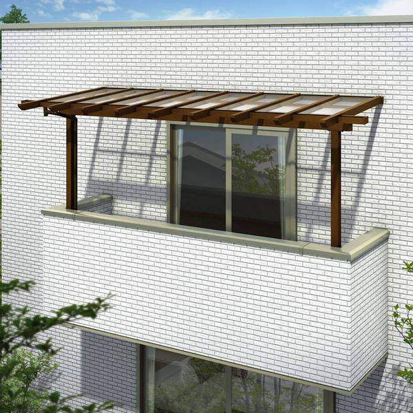 YKK サザンテラス パーゴラタイプ 2階用 関東間 600N／ｍ2 1.5間×3尺 ポリカ屋根 後付け 