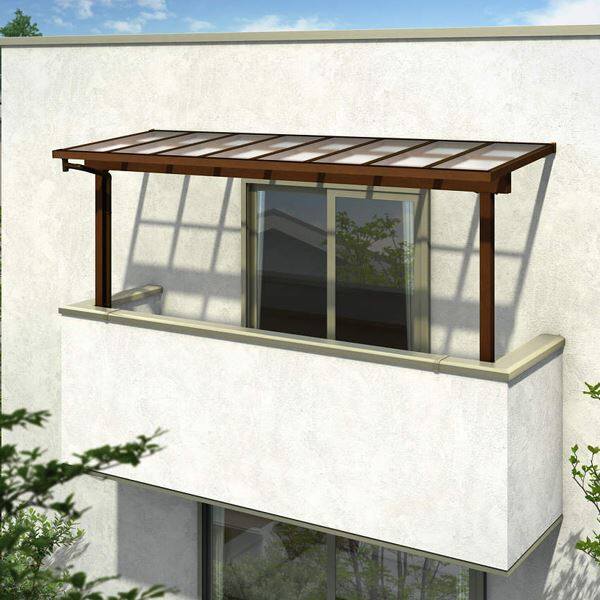 YKK サザンテラス フレームタイプ 2階用 関東間 600N／ｍ2 1間×5尺 熱線遮断ポリカ屋根 後付け 