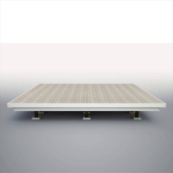 三協アルミ 屋外フローリング ラステラ 3.0間×11尺 床張り出し納まり ダブルフレームタイプ 束柱・固定／標準タイプ NRDY-1811 『ウッド 三協アルミ 屋外フローリング ラステラ 標準納まり 束柱・固定