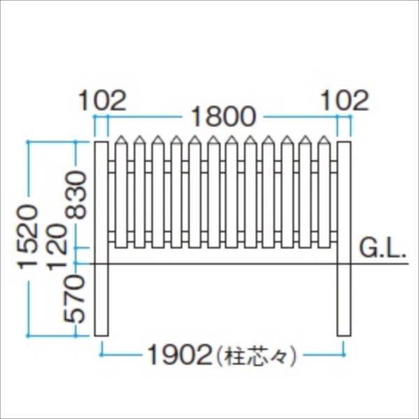 タカショー　ロイヤルフェンス　ロータイプ　クラウンポイント トラディション パネル　RFFK-01　＃15954300　『樹脂フェンス　柵』 