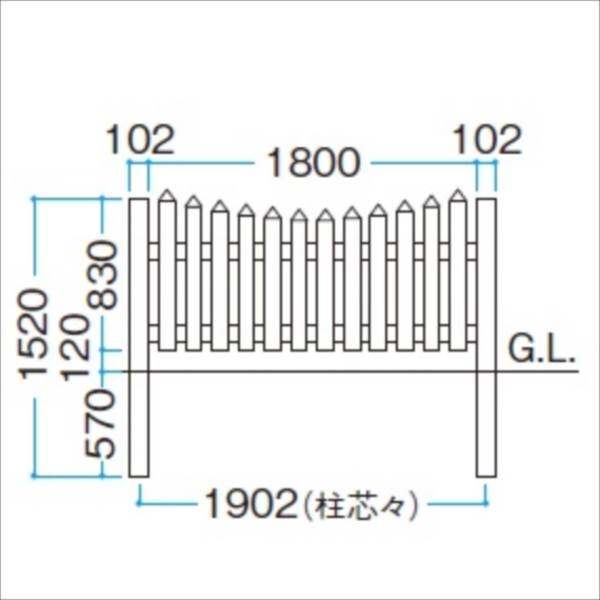 タカショー　ロイヤルフェンス　ロータイプ　クラウンポイント ビクトリアン パネル　RFFK-02　＃15955000　『樹脂フェンス　柵』 