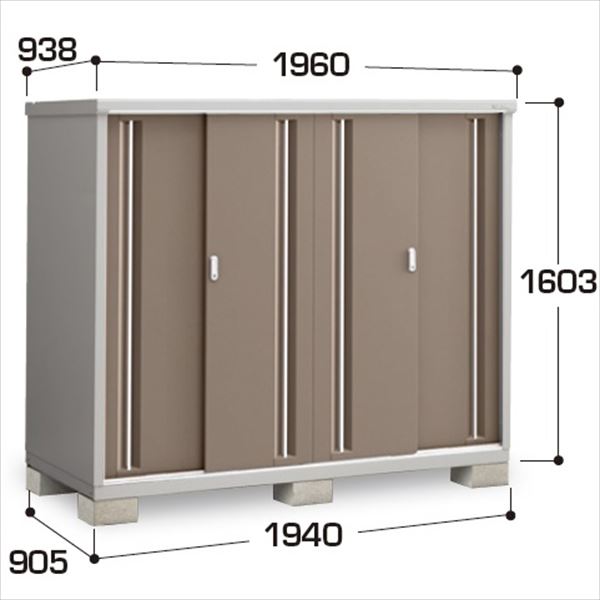 『配送は関東・東海限定』イナバ物置　MJX／シンプリー　MJX-199D EB　全面棚タイプ　 EB(エボニーブラウン)