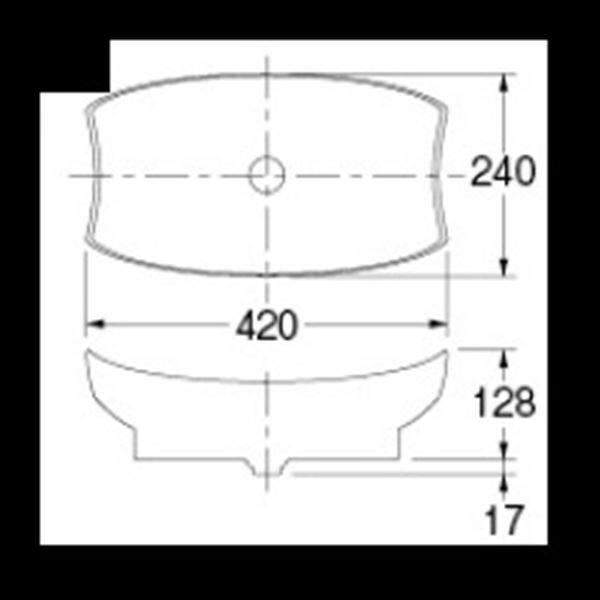 カクダイ 信楽焼陶器 水栓柱・パン 舟型手水鉢 624-935 『水栓柱・立水栓 水受け（パン）』 砂鉄