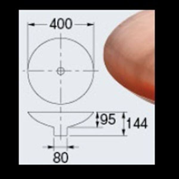 カクダイ 殺菌仕様：Cu＋ 水栓柱・パン 銅製水鉢 624-965 『水栓柱・立水栓 水受け（パン）』 