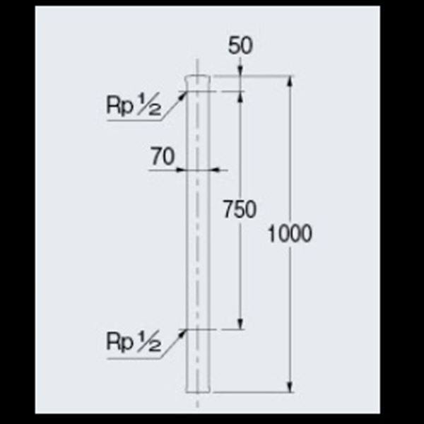 カクダイ 水栓柱（カラー） 水栓柱 70角 624-172 『水栓柱・立水栓 蛇口は別売り』 ブラウン木目
