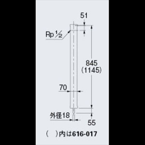 カクダイ 水栓柱（一般材） 水栓柱（ミカゲ） （70角） 616-016 『水栓柱・立水栓 蛇口は別売り』 