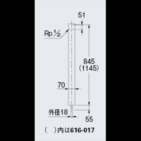 カクダイ 水栓柱（一般材） 水栓柱（ミカゲ） （70角） 616-017 『水栓柱・立水栓 蛇口は別売り』 