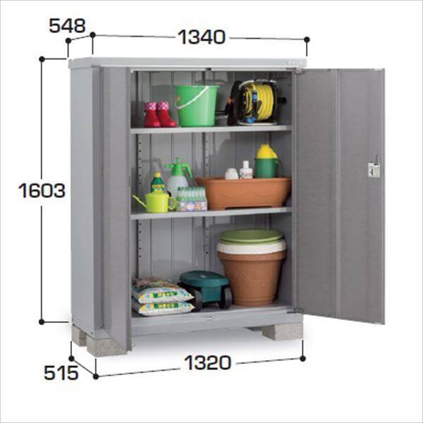 『配送は関東・東海限定』イナバ物置　BJX／アイビーストッカー　BJX-135D CG　全面棚タイプ　 CG(チャコールグレー)