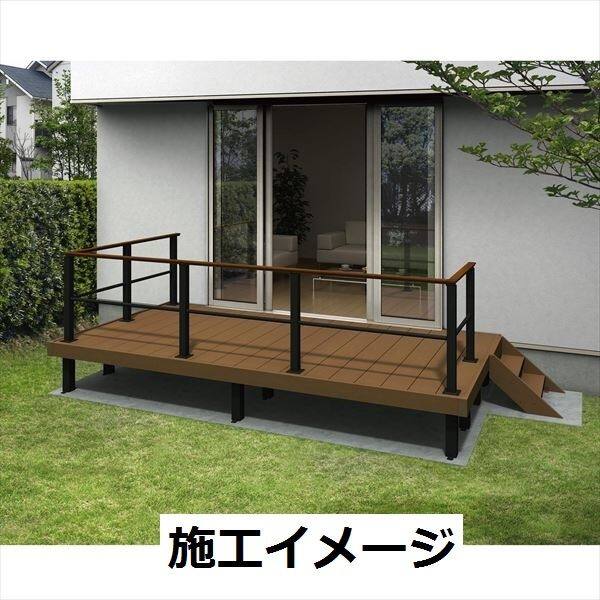 YKKAP ルシアスデッキフェンスB02型 本体 笠木 2スパン用 ウッドデッキ フェンス パネル 人工木 樹脂 diy 木調カラー