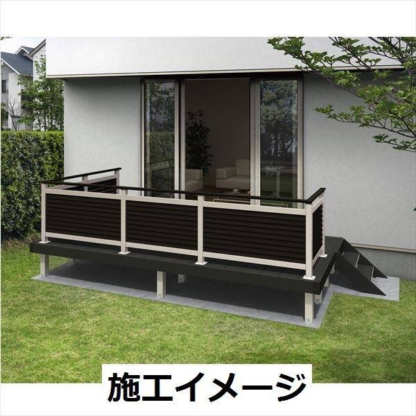 YKKAP ルシアスデッキフェンスB05型 本体 笠木 1スパン用 ウッドデッキ フェンス パネル 人工木 樹脂 diy アルミカラー