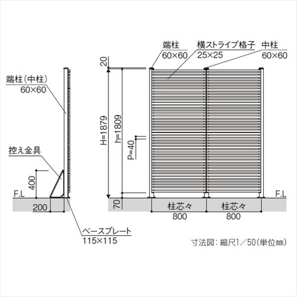 YKKAP ルシアスハイパーテイションA03型 本体 08用 T190 ウッドデッキ フェンス パネル 人工木 樹脂 diy 複合カラー