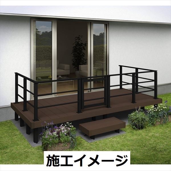 YKKAP ルシアスデッキ門扉B03型 本体 L（錠金具付き） 08用 T80 ウッドデッキ 門扉 人工木 樹脂 diy 複合カラー