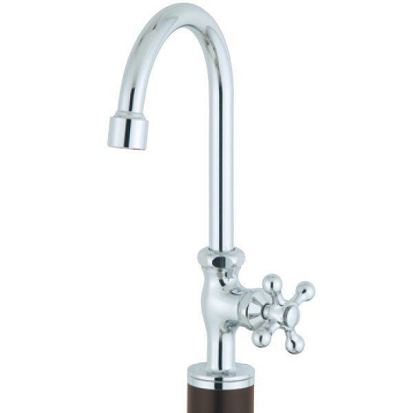 ユニソン フィーノスタンド2 2口 左右仕様 『立水栓セット 蛇口＋補助蛇口付き』 ブラウン