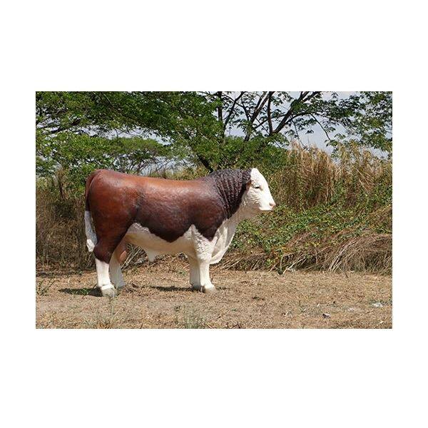 FRP ヘルフォードの雄牛 / Hereford Bull fr160034 『動物園オブジェ アニマルオブジェ 店舗・ホテル向け』 