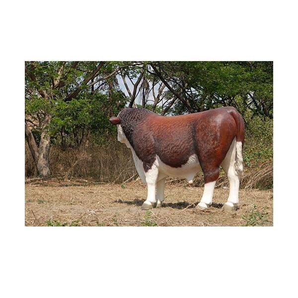 FRP ヘルフォードの雄牛 / Hereford Bull fr160034 『動物園オブジェ アニマルオブジェ 店舗・ホテル向け』 