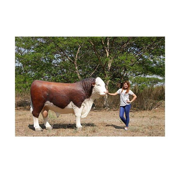 FRP ヘルフォードの雄牛 / Hereford Bull fr160034 『動物園オブジェ アニマルオブジェ 店舗・ホテル向け』 