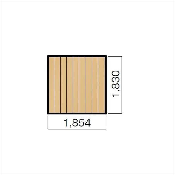 キロスタイルデッキ 木質樹脂タイプ 1間×6尺（1830） 幕板A 標準束柱 コーナーキャップ仕様 『ウッドデッキ 人工木』 