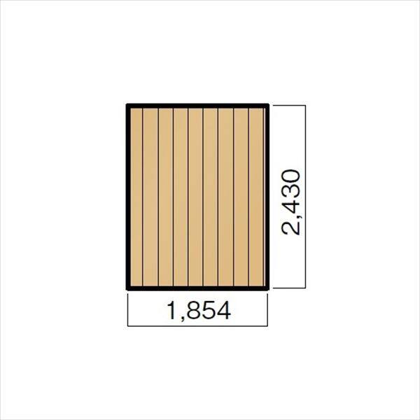 キロスタイルデッキ 木質樹脂タイプ 1間×8尺（2430） 幕板A 標準束柱 コーナーキャップ仕様 『ウッドデッキ 人工木』 