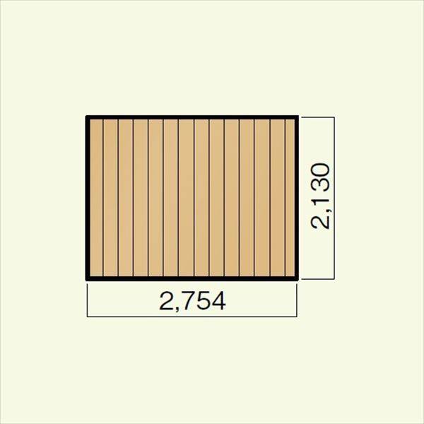 キロスタイルデッキ 木質樹脂タイプ 1.5間×7尺（2130） 幕板A 標準束柱 コーナーキャップ仕様 『ウッドデッキ 人工木』 