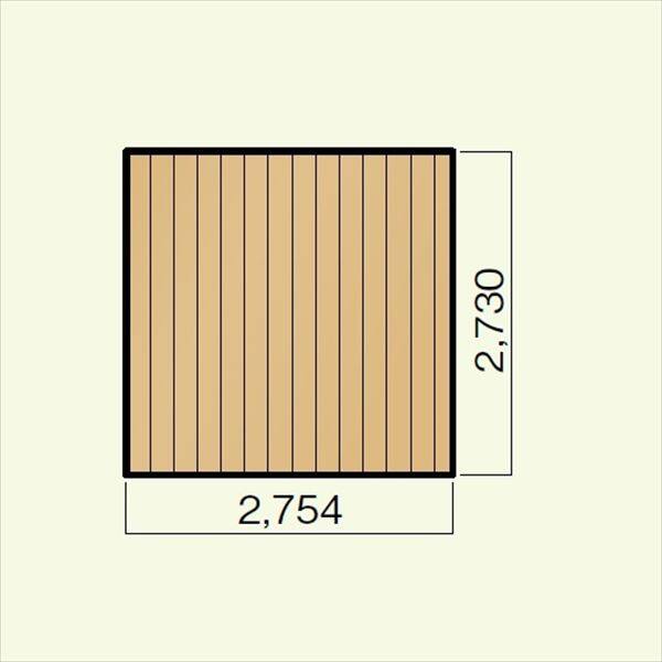 キロスタイルデッキ 木質樹脂タイプ 1.5間×9尺（2730） 幕板A 標準束柱 コーナーキャップ仕様 『ウッドデッキ 人工木』 