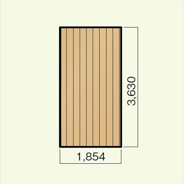 キロスタイルデッキ 木質樹脂タイプ 1間×12尺（3630） 幕板A 延高束柱 コーナーキャップ仕様 『ウッドデッキ 人工木』 